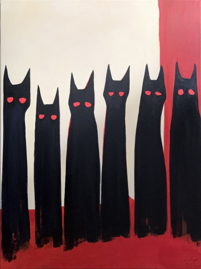 75. Diana Schmidt "Six black cats"